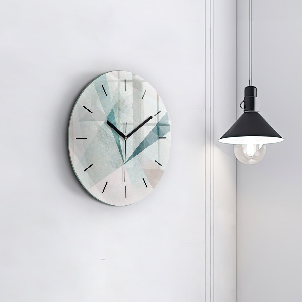 Horloge ronde Texture abstraite de triangles