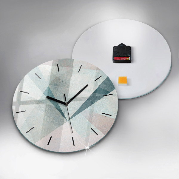 Horloge ronde Texture abstraite de triangles