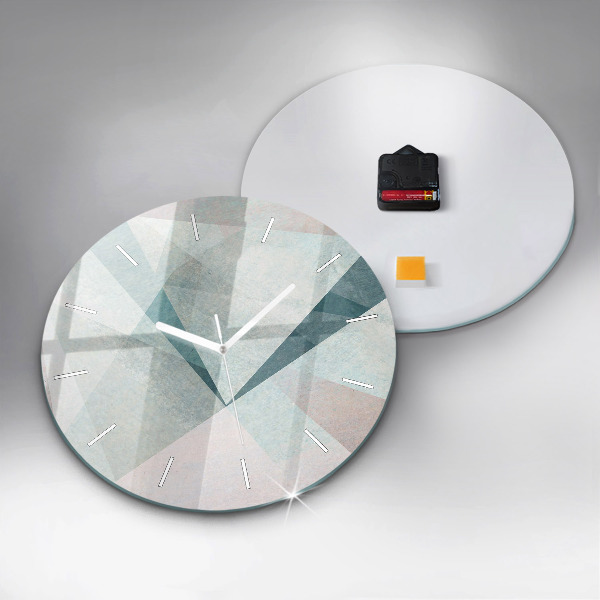 Horloge ronde Texture abstraite de triangles