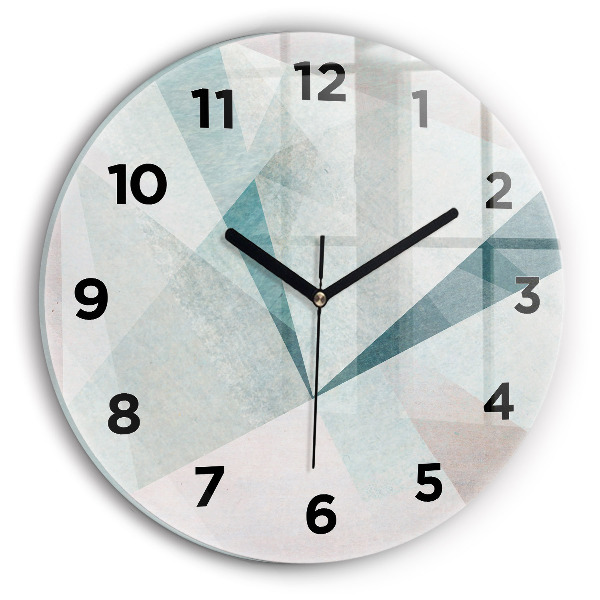 Horloge ronde Texture abstraite de triangles