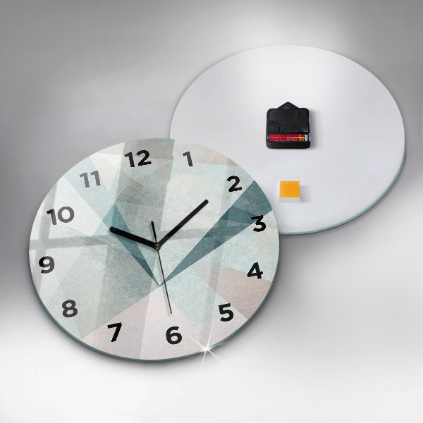 Horloge ronde Texture abstraite de triangles
