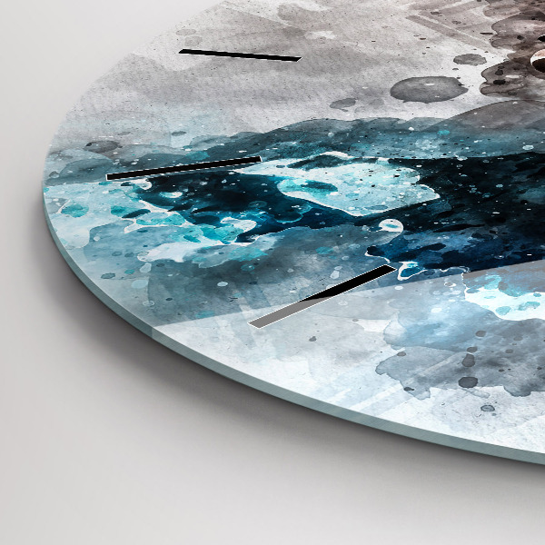 Horloge ronde Visages abstraits