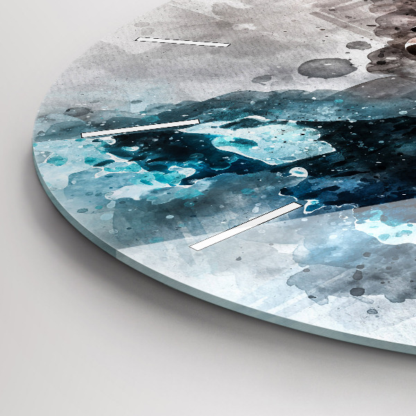 Horloge ronde Visages abstraits