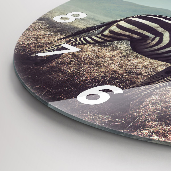 Horloge ronde Zèbre – Abstraction