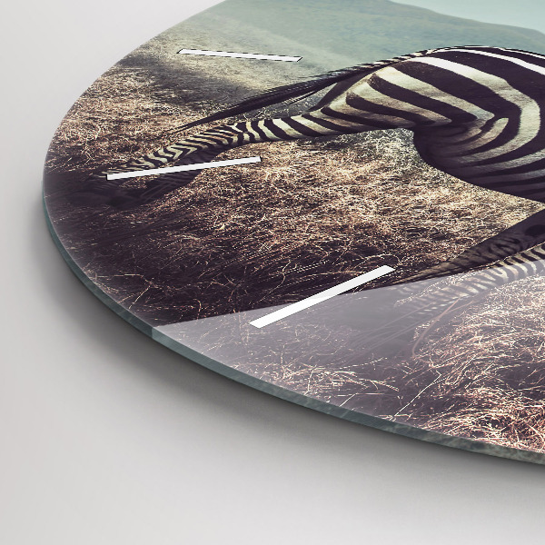 Horloge ronde Zèbre – Abstraction