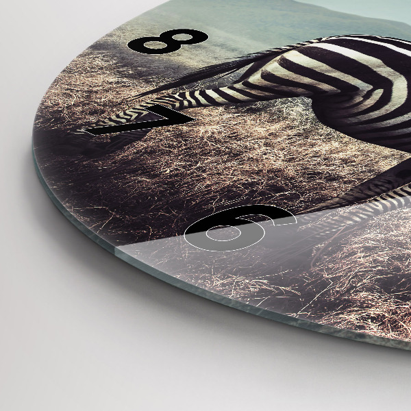 Horloge ronde Zèbre – Abstraction