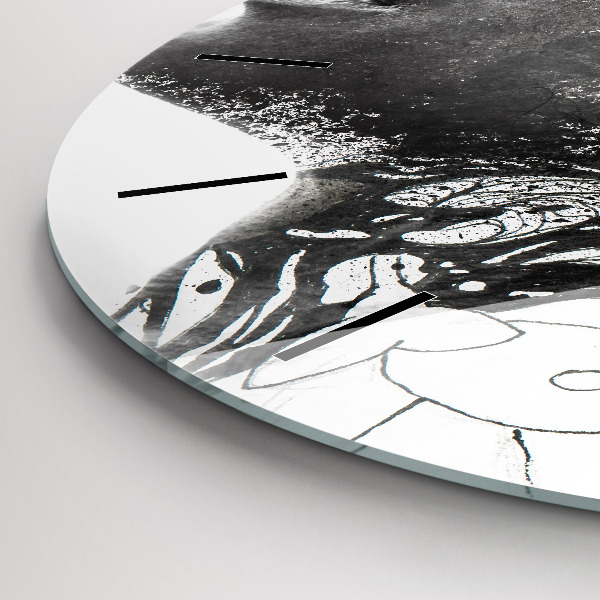 Horloge ronde Visage de femme abstrait
