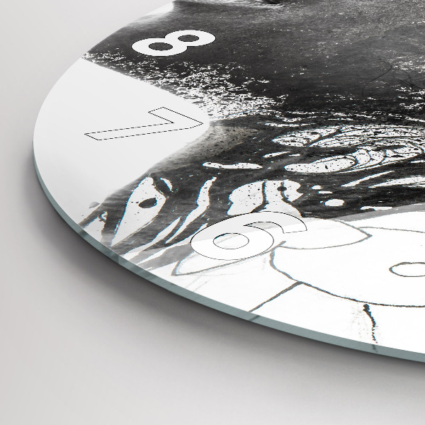 Horloge ronde Visage de femme abstrait