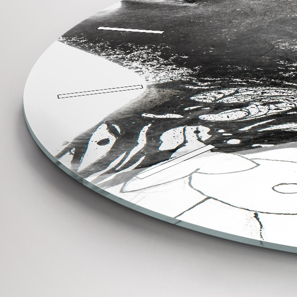 Horloge ronde Visage de femme abstrait