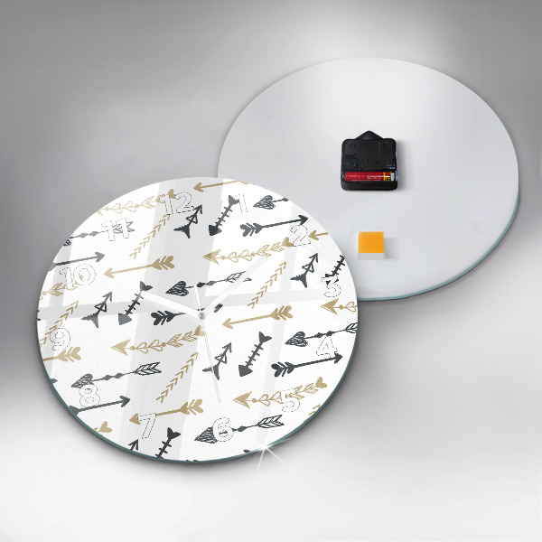 Horloge ronde Motif hipster géométrique