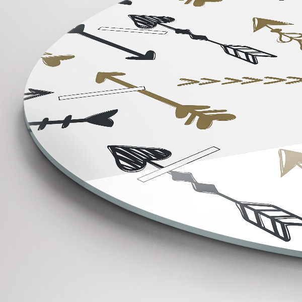 Horloge ronde Motif hipster géométrique