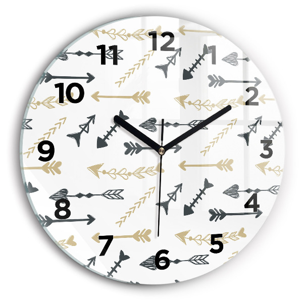 Horloge ronde Motif hipster géométrique