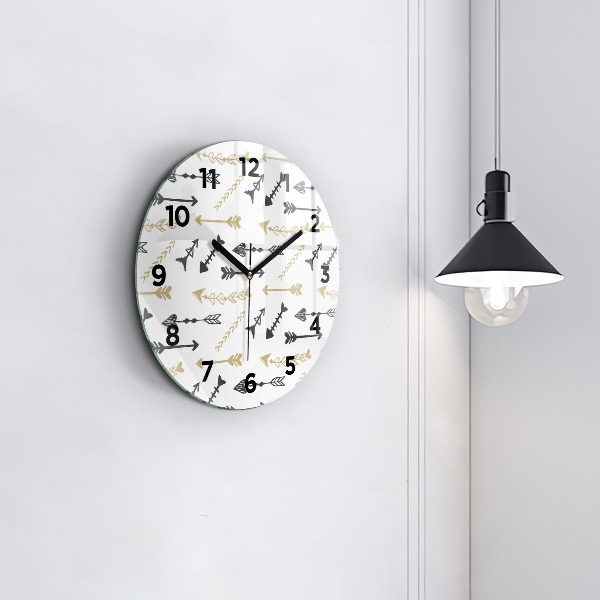 Horloge ronde Motif hipster géométrique