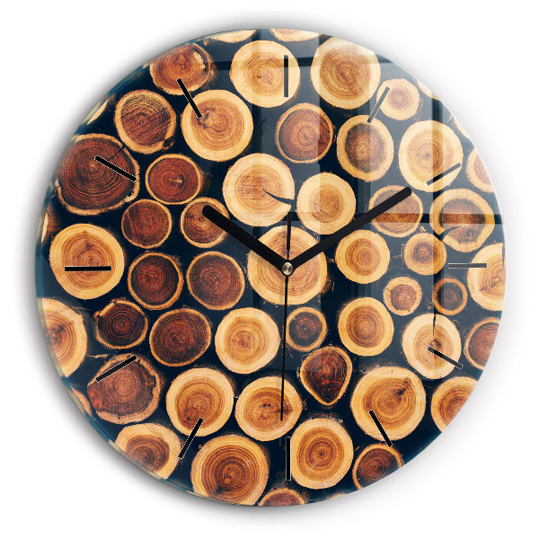 Horloge ronde Bois