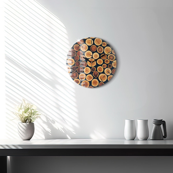 Horloge ronde Bois