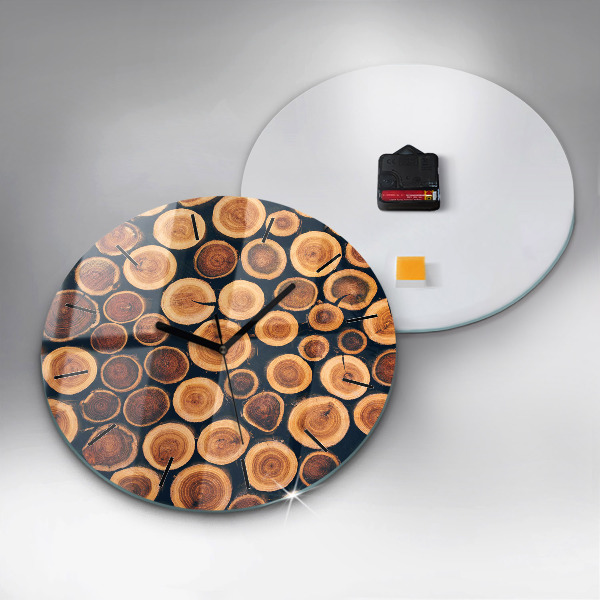 Horloge ronde Bois