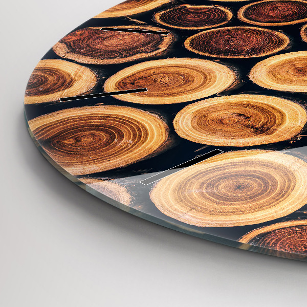 Horloge ronde Bois
