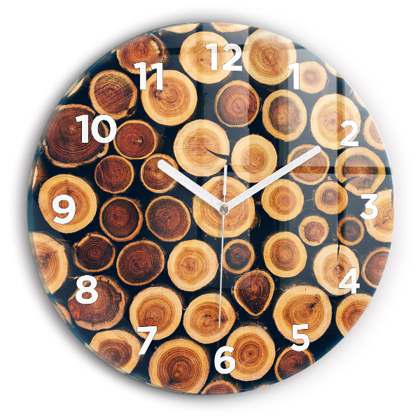 Horloge ronde Bois
