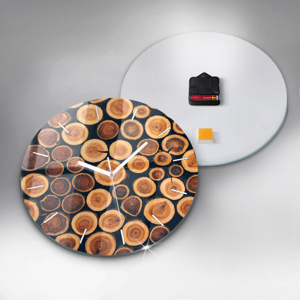 Horloge ronde Bois