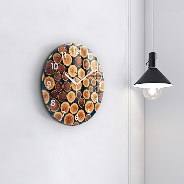 Horloge ronde Bois