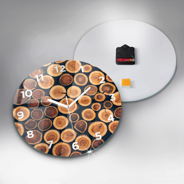 Horloge ronde Bois