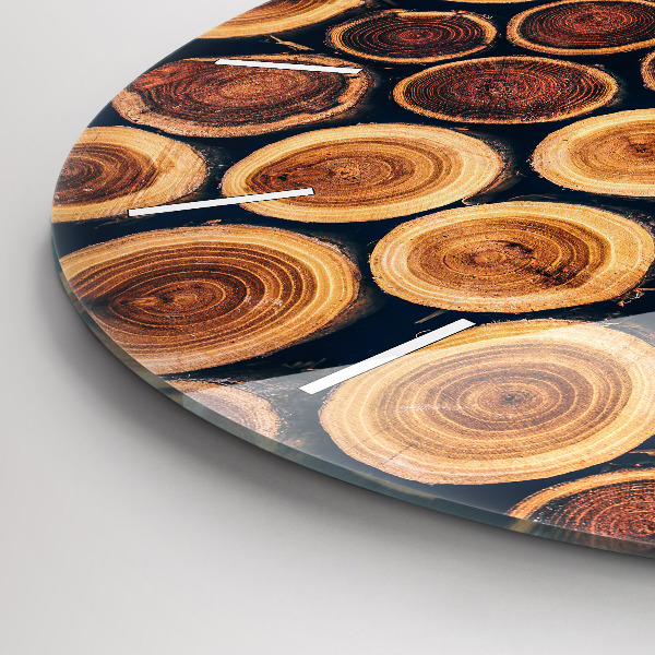 Horloge ronde Bois