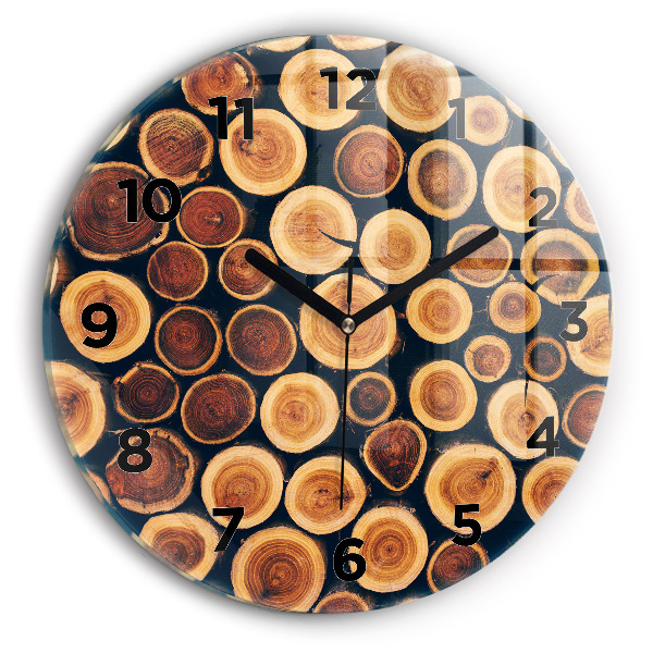 Horloge ronde Bois