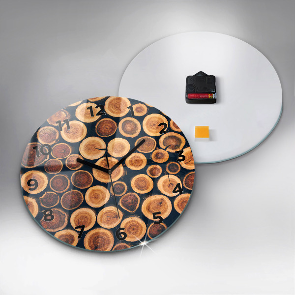Horloge ronde Bois
