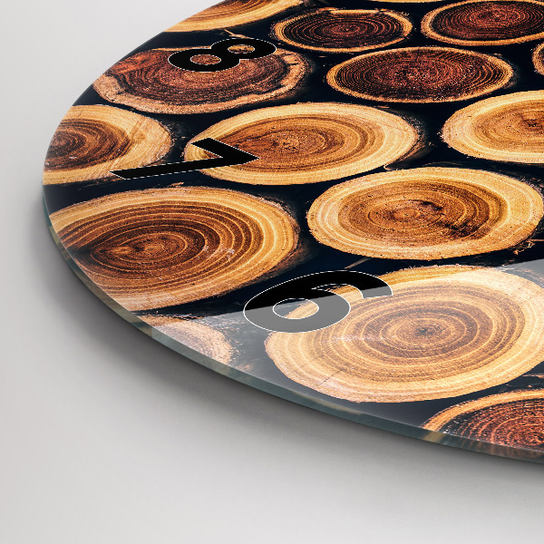 Horloge ronde Bois