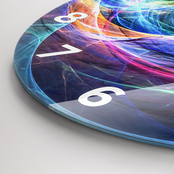 Horloge ronde Fractale colorée