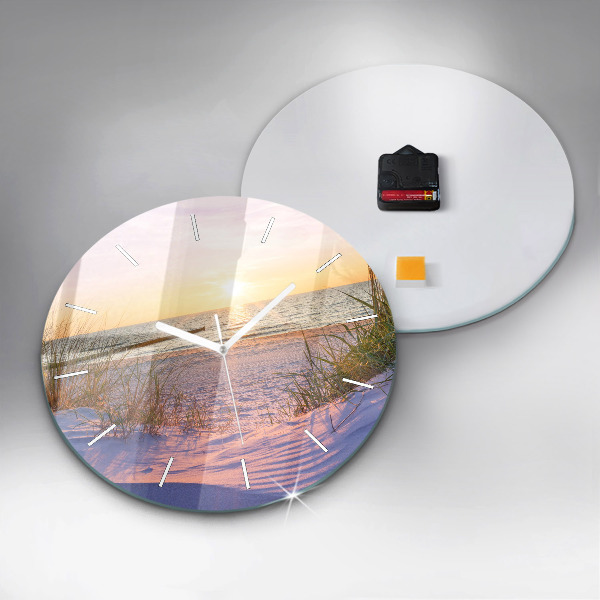 Pendule murale ronde Mer ensoleillée polonaise