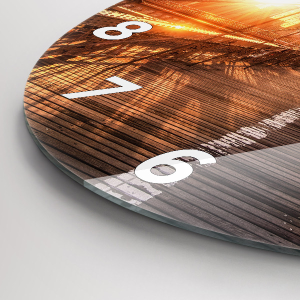 Pendule murale ronde Pont de Brooklyn à New York