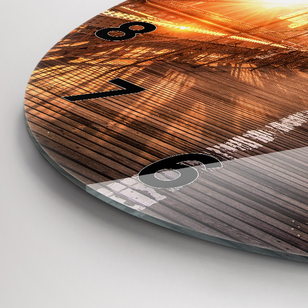 Pendule murale ronde Pont de Brooklyn à New York