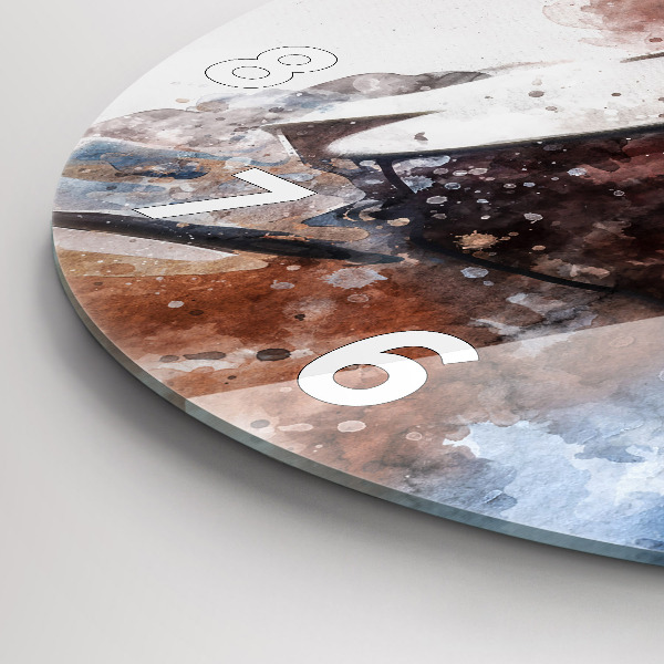 Pendule murale ronde Visualisation de guitare