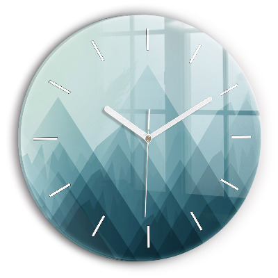 Pendule murale ronde figures géométriques