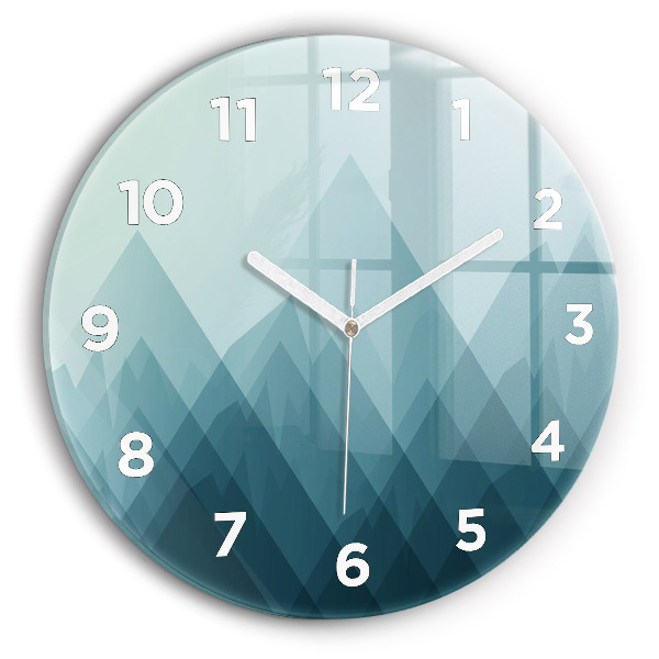 Pendule murale ronde figures géométriques
