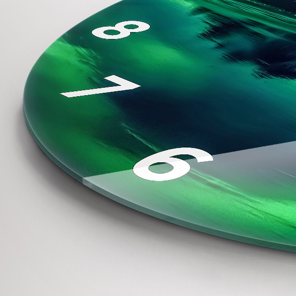 Pendule murale ronde Aurores boréales