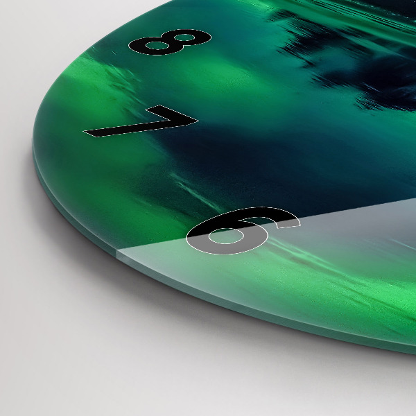 Pendule murale ronde Aurores boréales