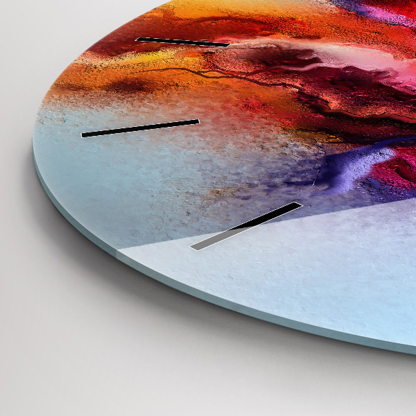 Pendule murale ronde Peinture renversée