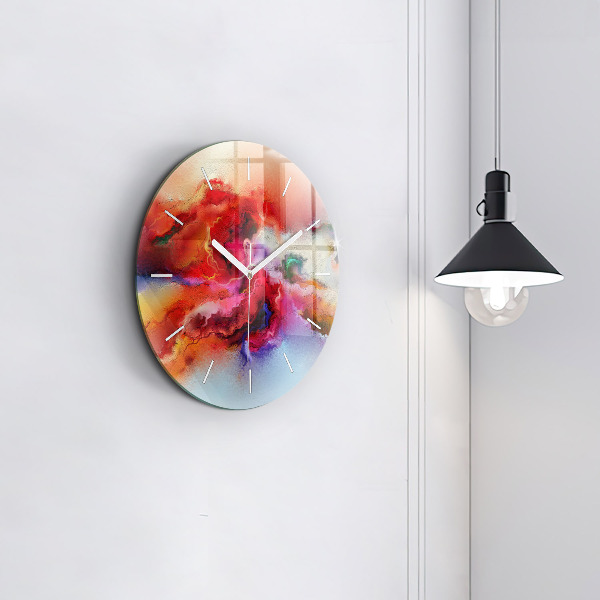 Pendule murale ronde Peinture renversée