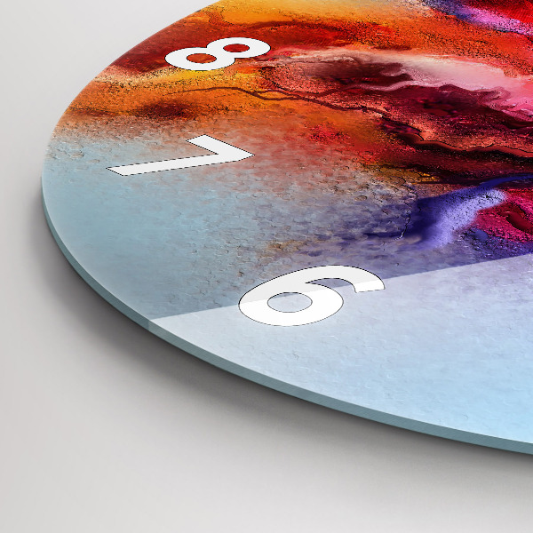 Pendule murale ronde Peinture renversée