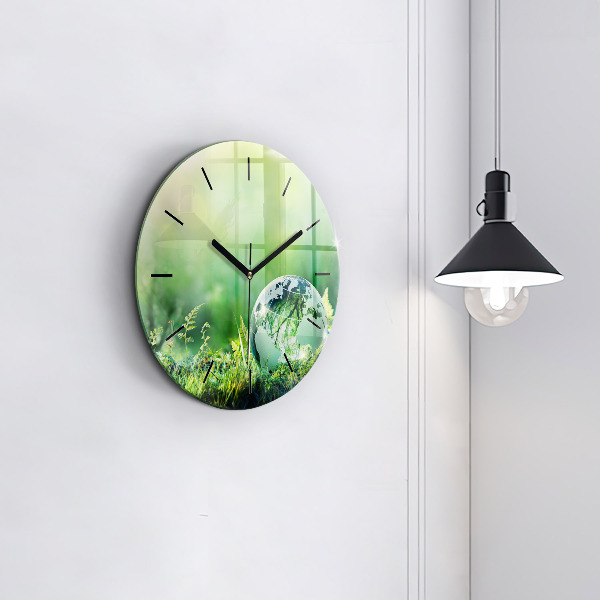 Pendule murale ronde Globe
