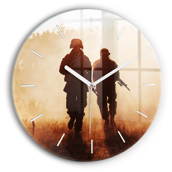 Pendule murale ronde Militaires