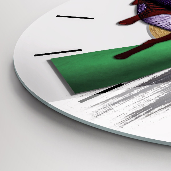 Pendule murale ronde Collage surréaliste