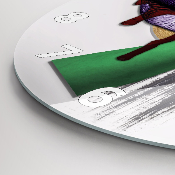 Pendule murale ronde Collage surréaliste