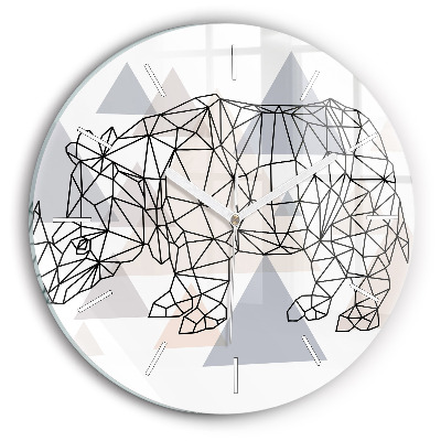Pendule murale ronde Motif géométrique