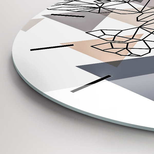 Pendule murale ronde Motif géométrique