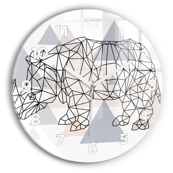 Pendule murale ronde Motif géométrique