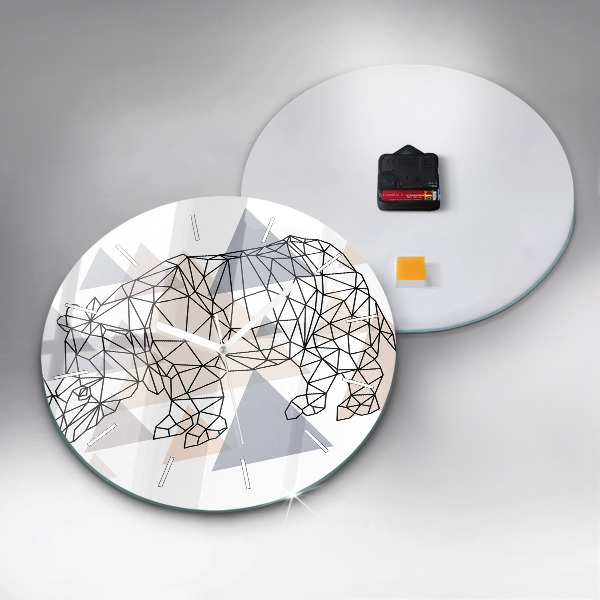 Pendule murale ronde Motif géométrique