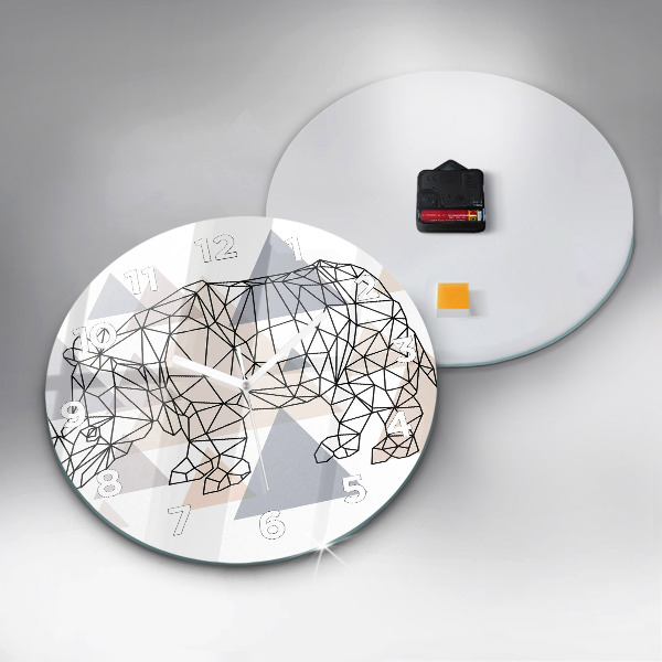 Pendule murale ronde Motif géométrique
